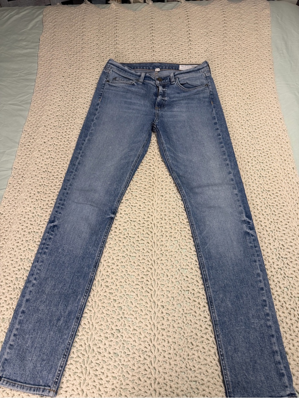 rag & bone Women's Skinny Jeans in Medium Blue Wash